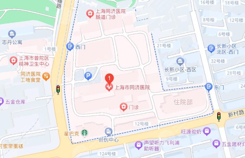 上海市同濟醫(yī)院地址